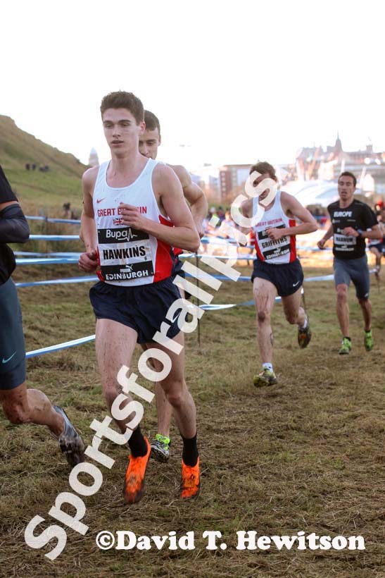 Callum Hawkins during the senior mens 8k BUPA Great Edinburgh Cross Country. Photo: David T. Hewitson/Sports for All Pics